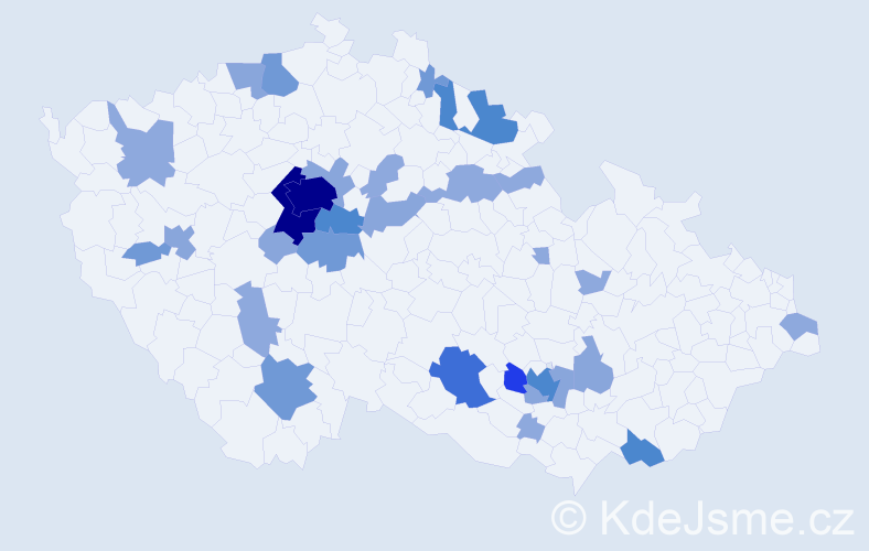 Příjmení: 'Korotvičková', počet výskytů 87 v celé ČR