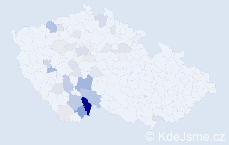 Příjmení: 'Kropík', počet výskytů 178 v celé ČR
