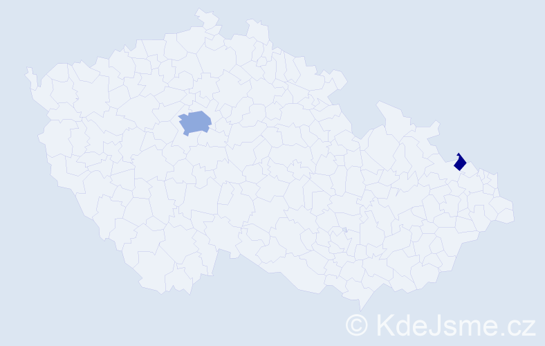 Příjmení: 'Wendelin', počet výskytů 6 v celé ČR