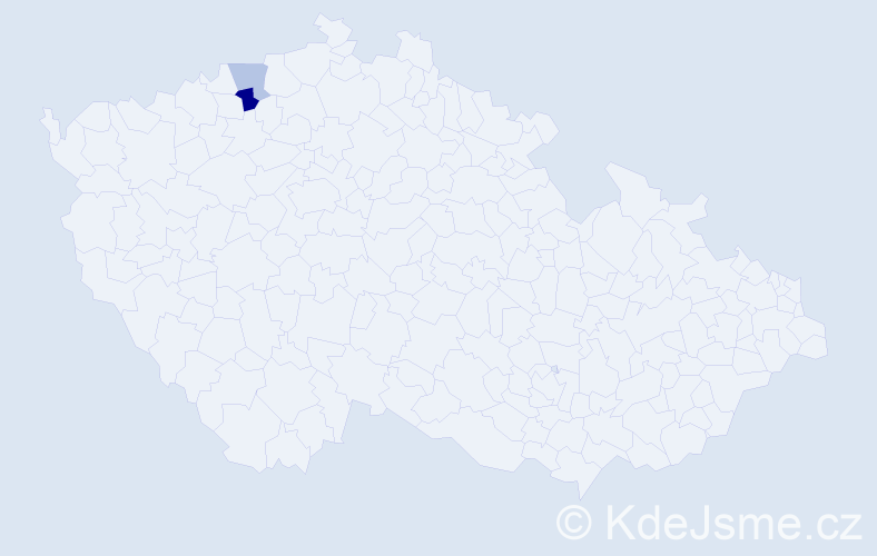 Příjmení: 'Tober', počet výskytů 3 v celé ČR