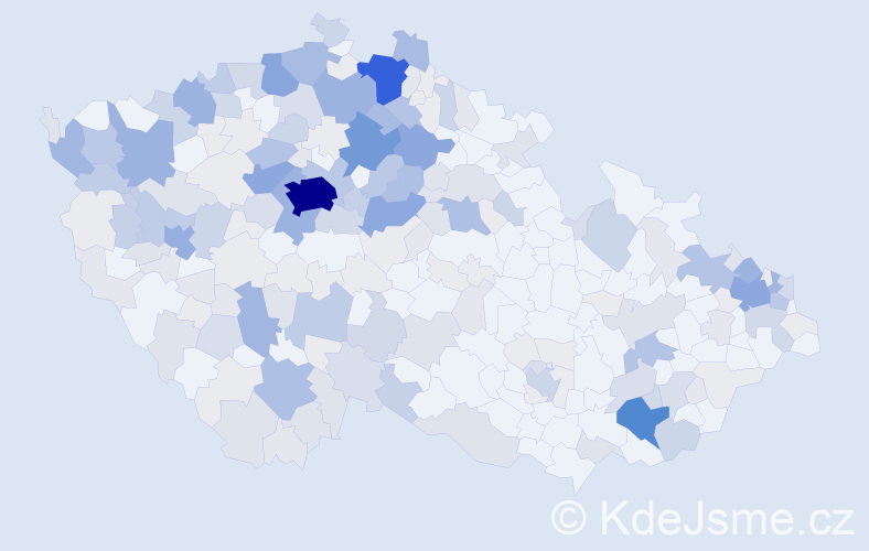Příjmení: 'Kupec', počet výskytů 830 v celé ČR