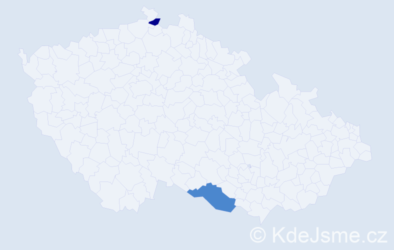 Příjmení: 'Toledo', počet výskytů 4 v celé ČR