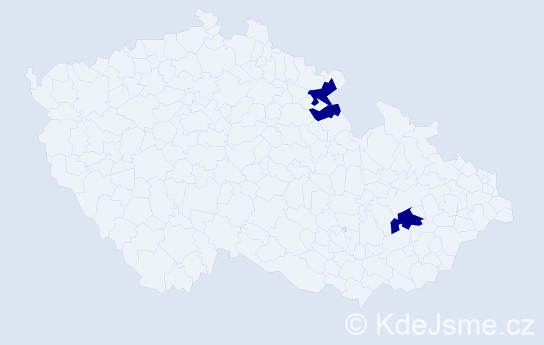 Příjmení: 'Popovňaková', počet výskytů 3 v celé ČR