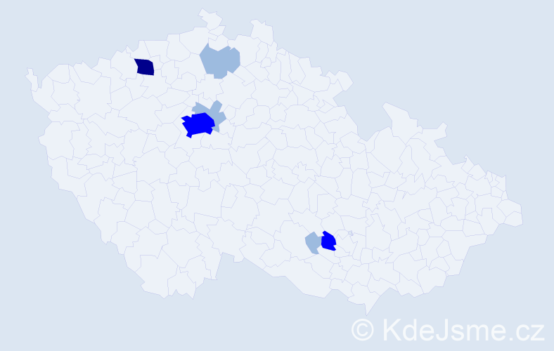 Příjmení: 'Skurovcová', počet výskytů 13 v celé ČR