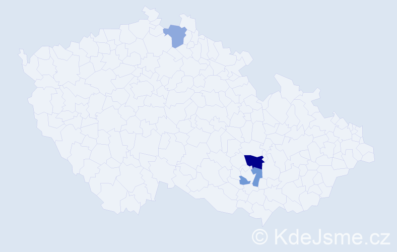 Příjmení: 'Bujtar', počet výskytů 9 v celé ČR