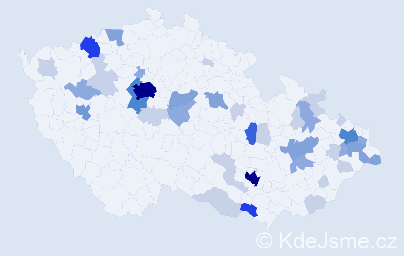 Příjmení: 'Stopka', počet výskytů 113 v celé ČR