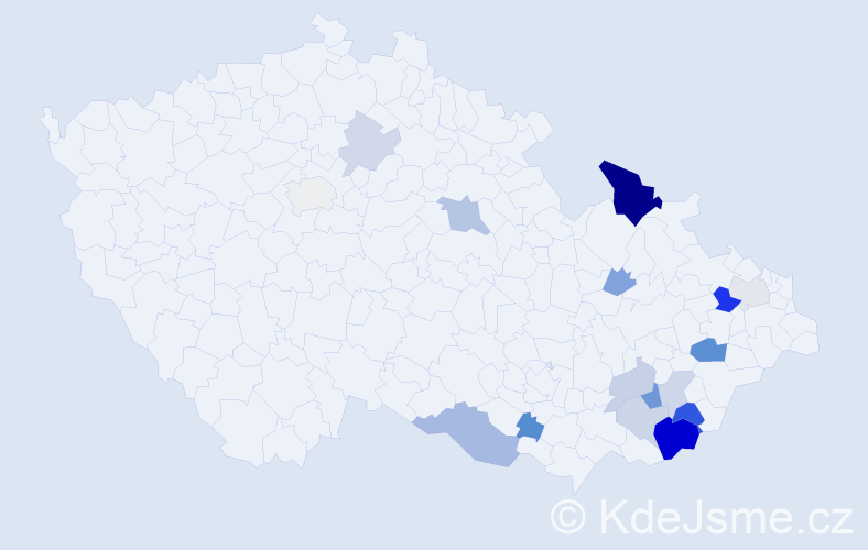 Příjmení: 'Graja', počet výskytů 37 v celé ČR