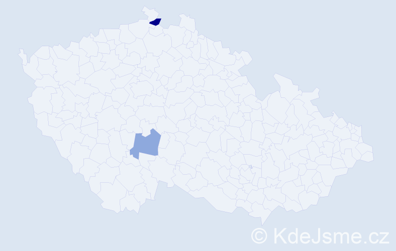 Příjmení: 'Miloschewitschová', počet výskytů 12 v celé ČR