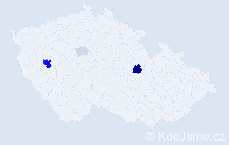 Příjmení: 'Ramadan', počet výskytů 19 v celé ČR