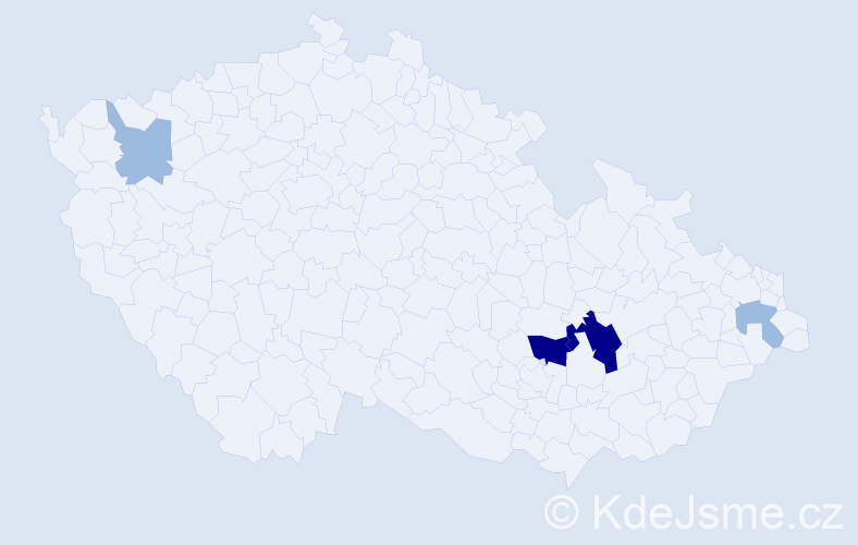 Příjmení: 'Wašková', počet výskytů 10 v celé ČR