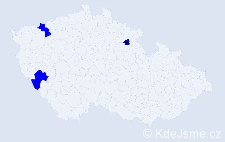 Příjmení: 'Velacko', počet výskytů 4 v celé ČR