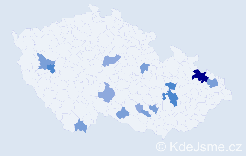 Příjmení: 'Grambal', počet výskytů 33 v celé ČR