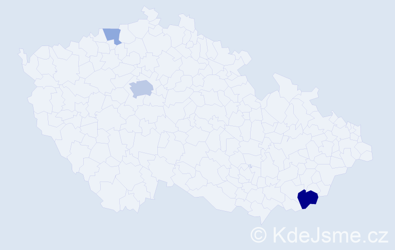 Příjmení: 'Fedorovová', počet výskytů 8 v celé ČR