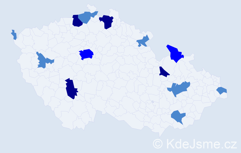 Příjmení: 'Basarabová', počet výskytů 24 v celé ČR