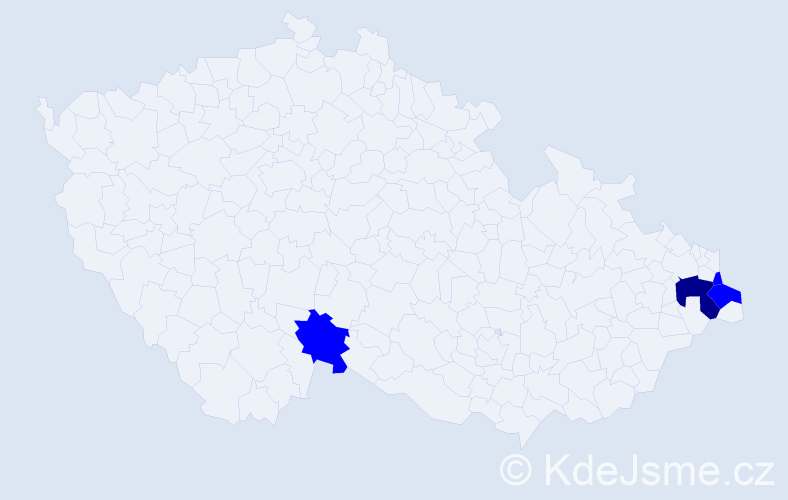 Příjmení: 'Andruszkiwová', počet výskytů 5 v celé ČR