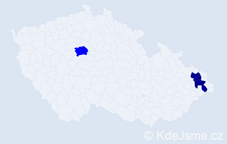 Příjmení: 'Golatová', počet výskytů 8 v celé ČR