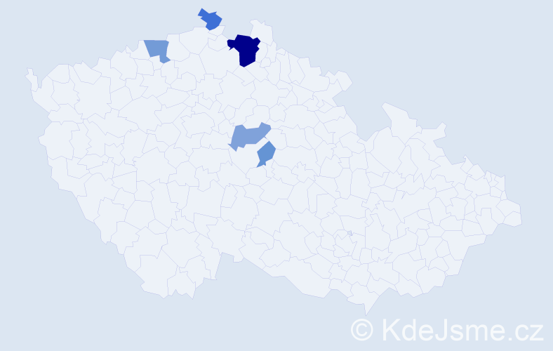 Příjmení: 'Maškarinec', počet výskytů 19 v celé ČR
