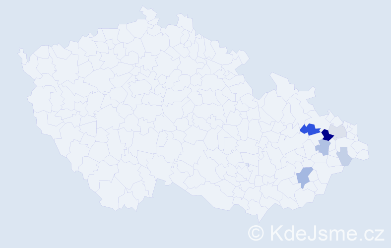 Příjmení: 'Zindler', počet výskytů 30 v celé ČR