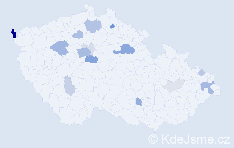 Příjmení: 'Bado', počet výskytů 49 v celé ČR