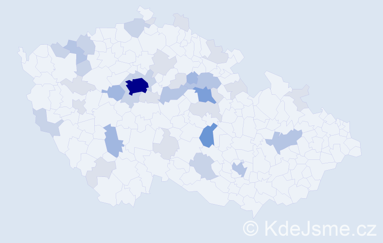Příjmení: 'Vinopalová', počet výskytů 98 v celé ČR