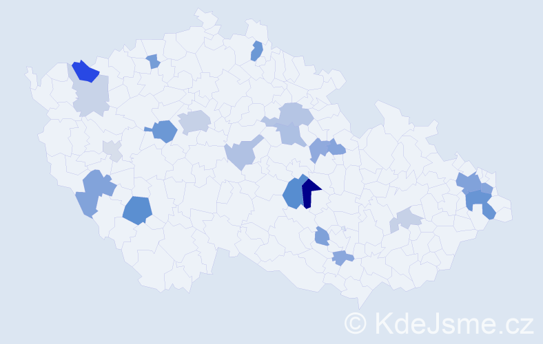 Příjmení: 'Marcinko', počet výskytů 58 v celé ČR