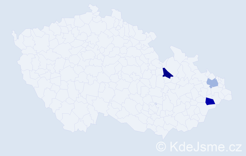 Příjmení: 'Balavajderová', počet výskytů 6 v celé ČR