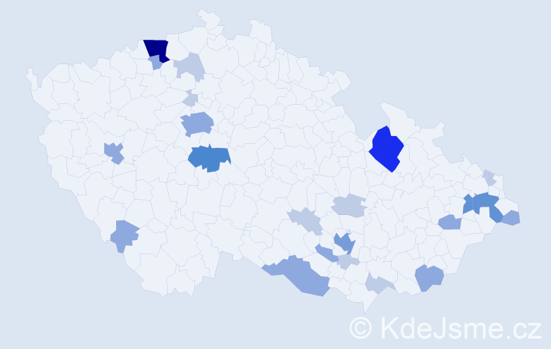 Příjmení: 'Weingartová', počet výskytů 59 v celé ČR