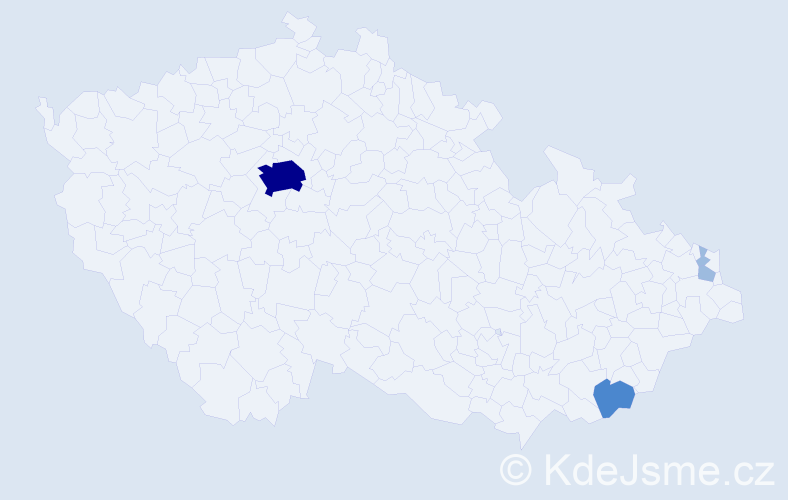 Příjmení: 'Krausko', počet výskytů 8 v celé ČR