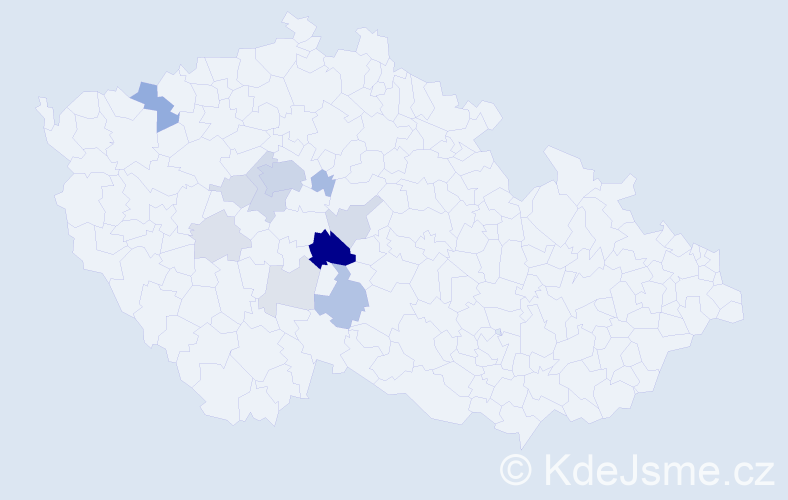 Příjmení: 'Pitráková', počet výskytů 39 v celé ČR