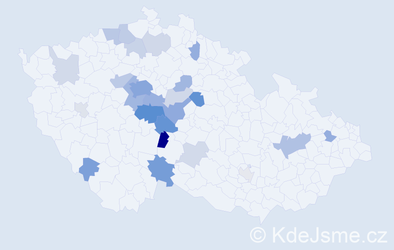 Příjmení: 'Leblová', počet výskytů 72 v celé ČR