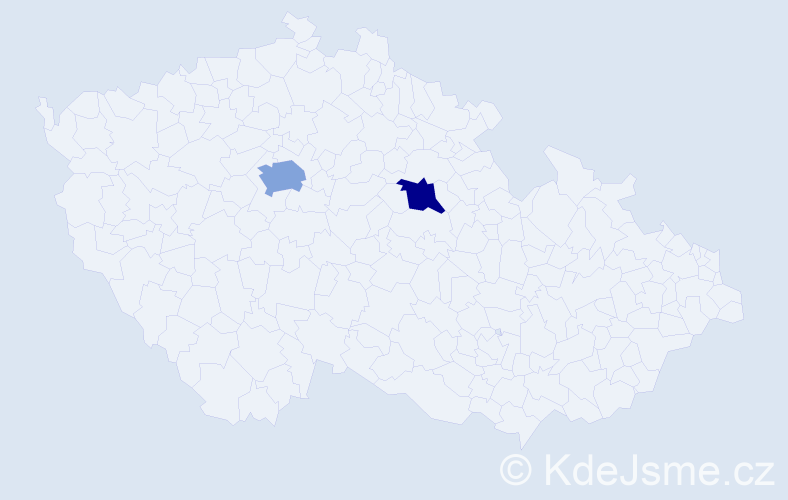 Příjmení: 'Machurek', počet výskytů 10 v celé ČR