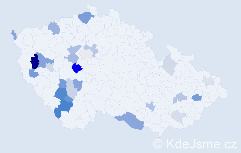Příjmení: 'Neuberger', počet výskytů 66 v celé ČR
