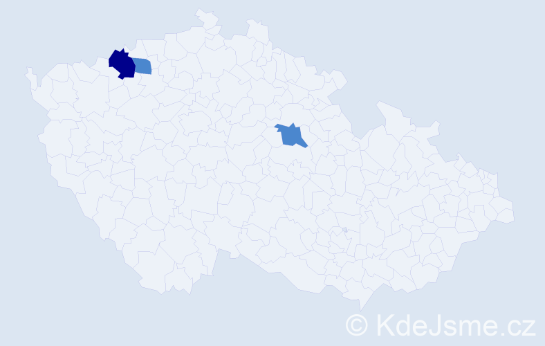 Příjmení: 'Kultscherová', počet výskytů 5 v celé ČR