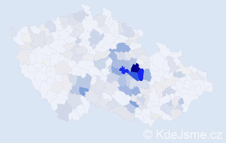 Příjmení: 'Pavlišová', počet výskytů 589 v celé ČR