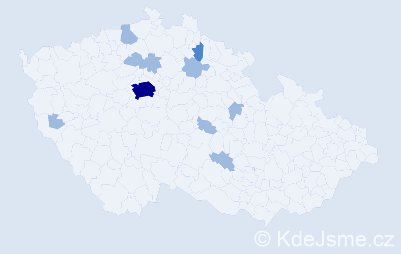 Příjmení: 'Kopych', počet výskytů 14 v celé ČR