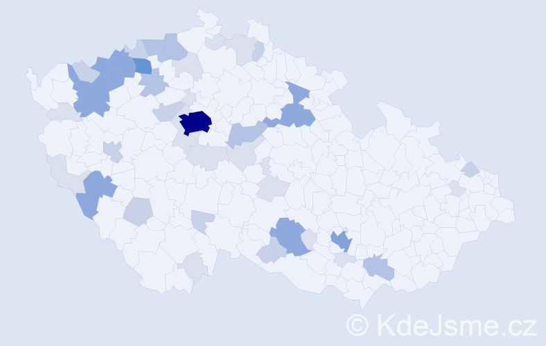 Příjmení: 'Keil', počet výskytů 116 v celé ČR