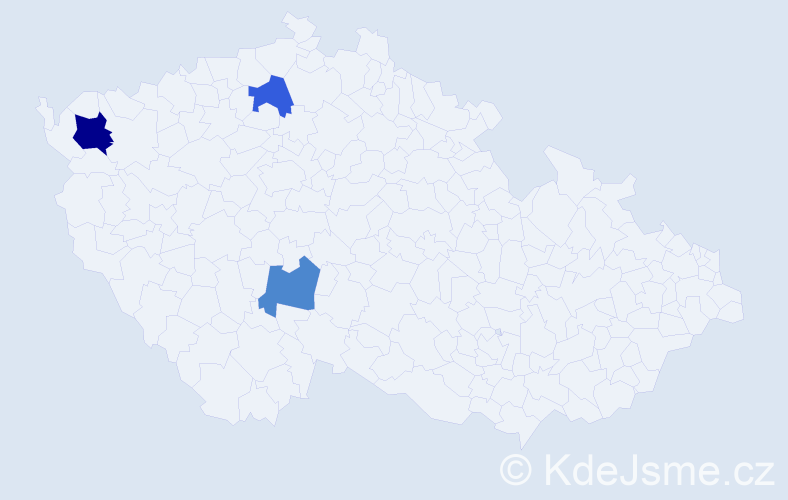 Příjmení: 'Kabus', počet výskytů 4 v celé ČR