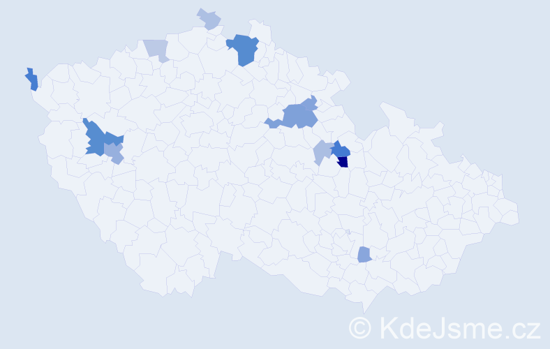 Příjmení: 'Brindzák', počet výskytů 41 v celé ČR