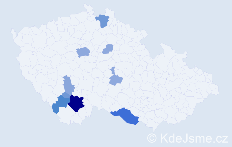 Příjmení: 'Rothschedl', počet výskytů 29 v celé ČR