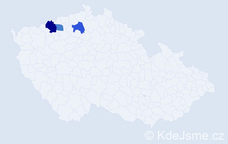 Příjmení: 'Totáč', počet výskytů 4 v celé ČR