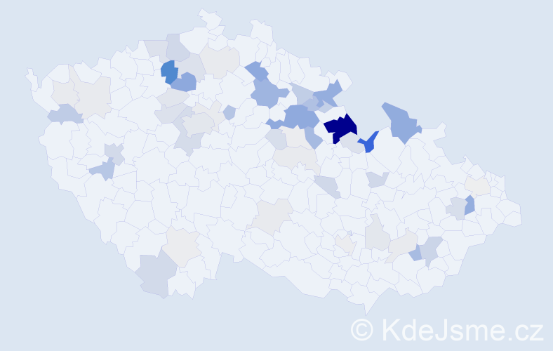 Příjmení: 'Pišl', počet výskytů 175 v celé ČR