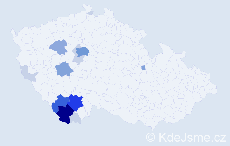Příjmení: 'Winzigová', počet výskytů 43 v celé ČR
