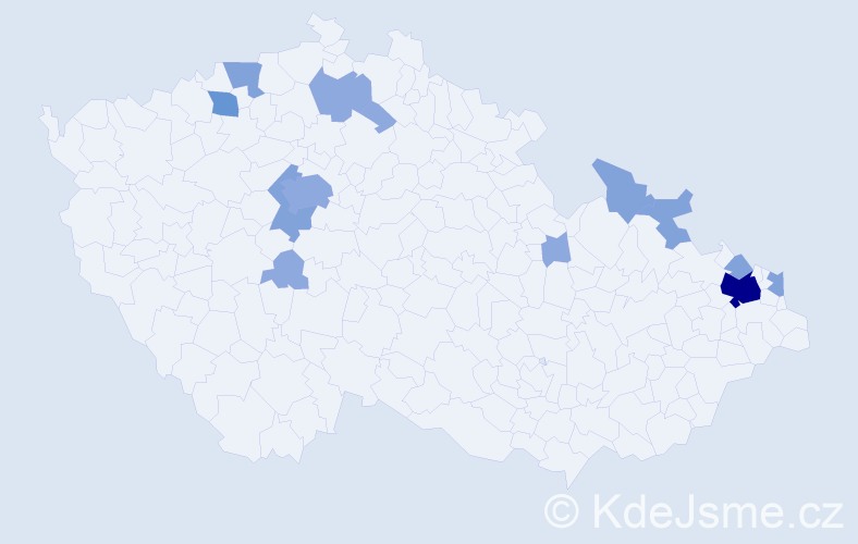 Příjmení: 'Piatek', počet výskytů 28 v celé ČR