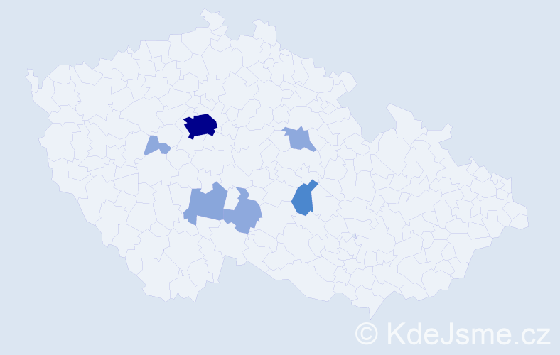 Příjmení: 'Entlicherová', počet výskytů 18 v celé ČR