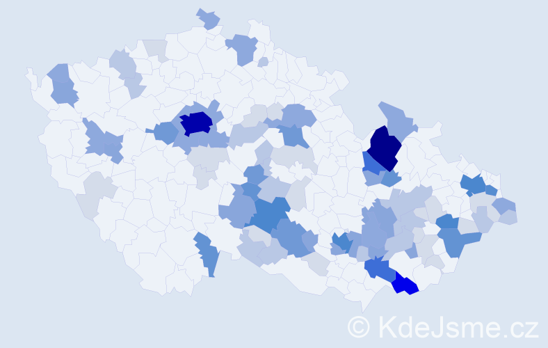 Příjmení: 'Potěšil', počet výskytů 280 v celé ČR
