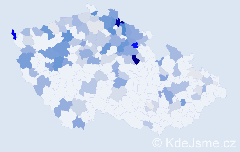 Příjmení: 'Rieger', počet výskytů 375 v celé ČR