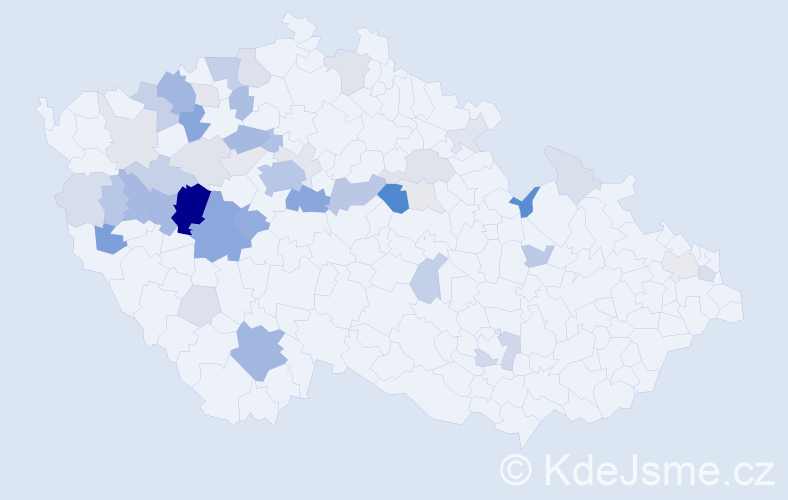 Příjmení: 'Hladová', počet výskytů 168 v celé ČR