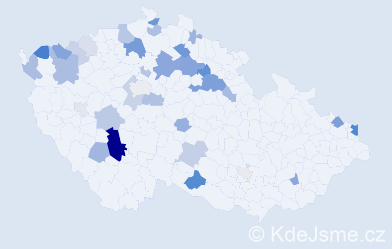 Příjmení: 'Kozma', počet výskytů 92 v celé ČR