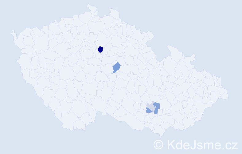 Příjmení: 'Migdau', počet výskytů 8 v celé ČR