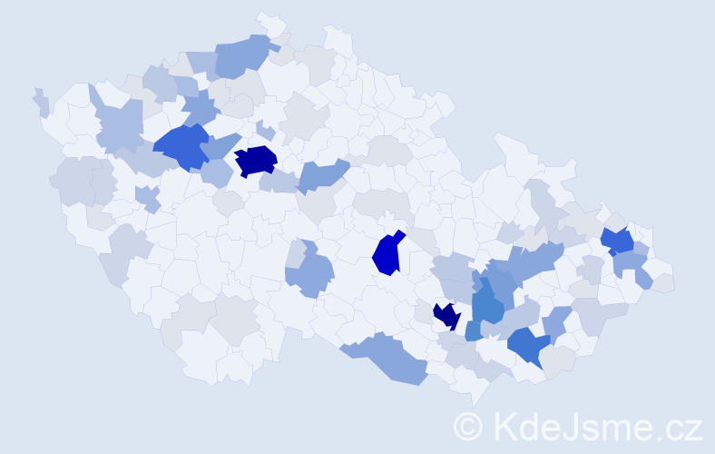 Příjmení: 'Šiler', počet výskytů 321 v celé ČR